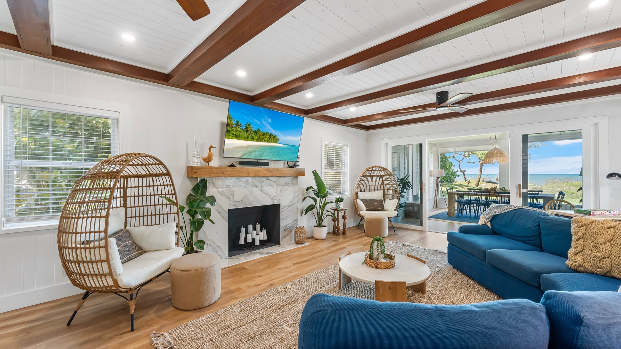 Coastal renovated dream home exterior