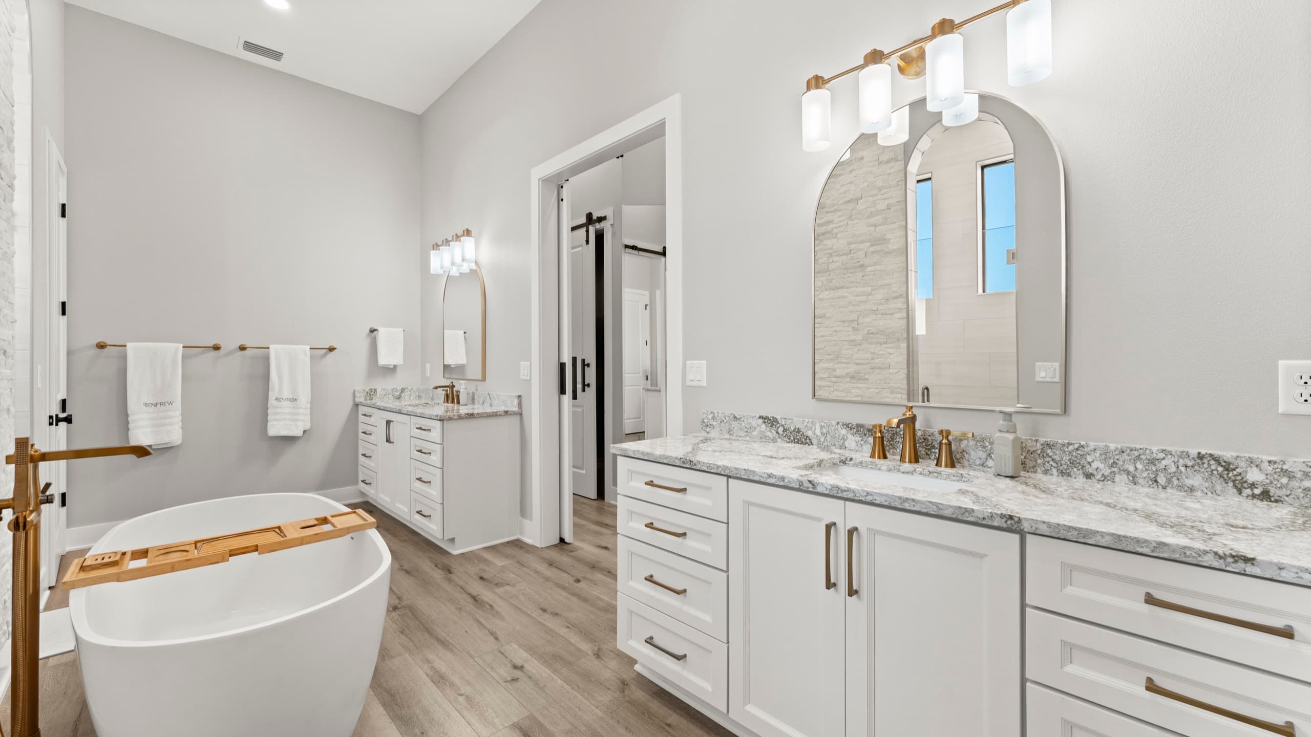 Master bathroom with double vanity